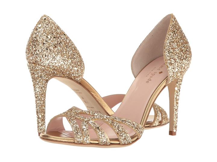 Kate Spade New York Idaya (gold Glitter/old Gold Nappa) Women's Shoes