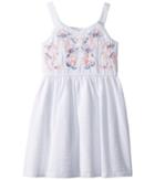 Us Angels Seersucker Dress (big Kids) (white) Girl's Dress
