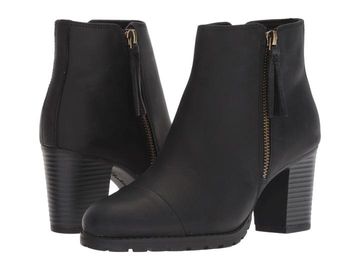 Clarks Verona Peach (black Leather) Women's Shoes