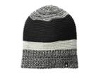 Smartwool Winter Valley Stripe Beanie (black/light Gray Donegal) Beanies