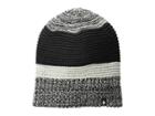 Smartwool Winter Valley Stripe Beanie (black/light Gray Donegal) Beanies