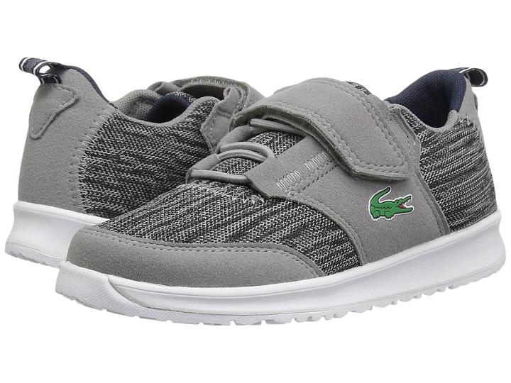 Lacoste Kids L.ight (little Kid) (dark Grey/navy) Girl's Shoes