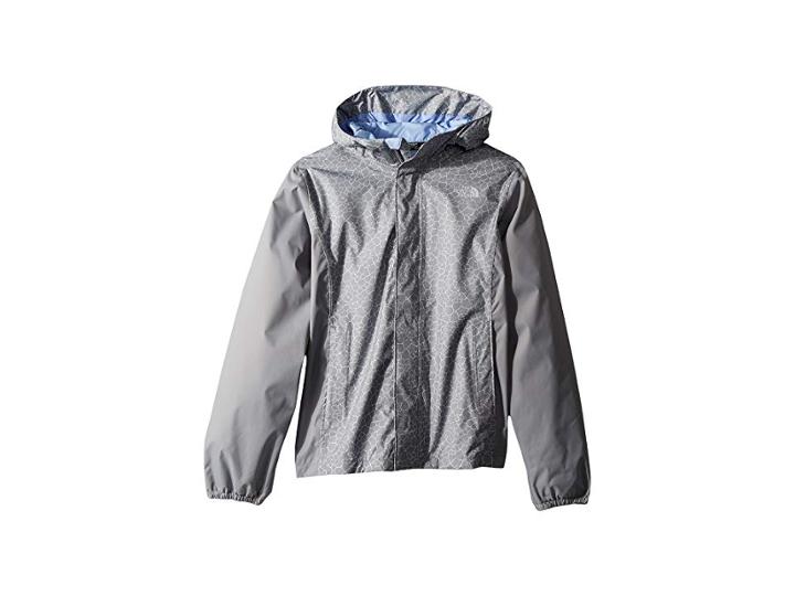 The North Face Kids Resolve Reflective Jacket (little Kids/big Kids) (mid Grey Crackle Print/mid Grey/collar Blue (prior Season)) Girl's Coat