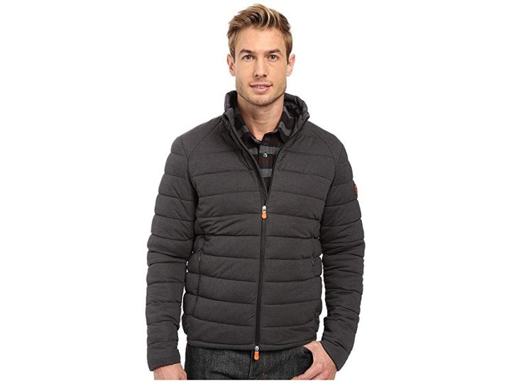 Save The Duck Puffer Stretch Jacket (charcoal) Men's Coat