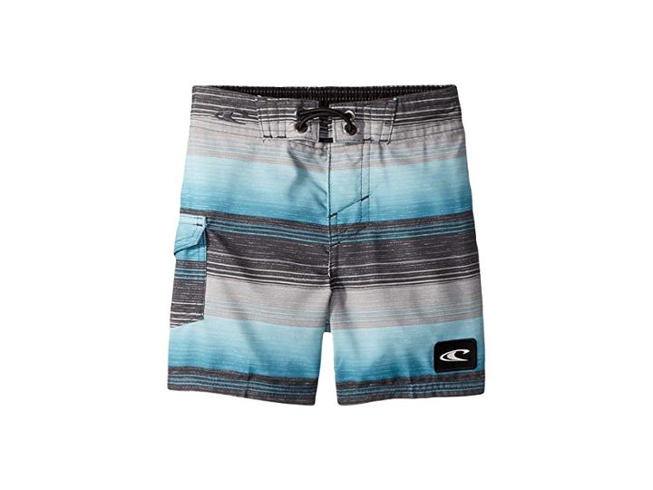 O'neill Kids Santa Cruz Stripe Boardshorts (toddler/little Kids) (ocean) Boy's Swimwear