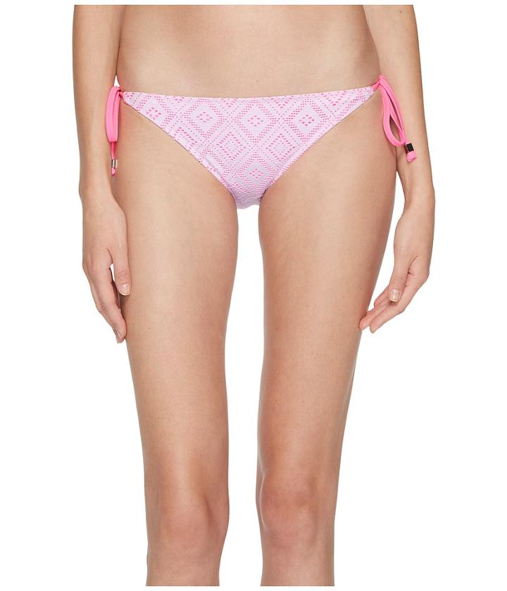 Letarte Lace String Bottoms (white Multi) Women's Swimwear