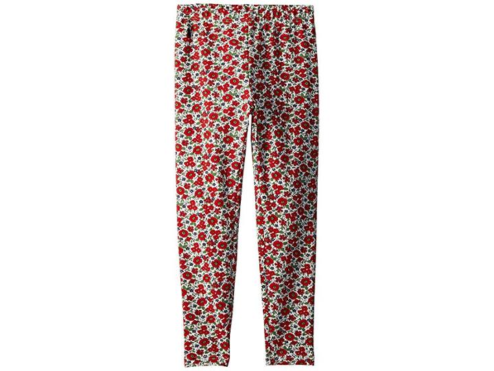 Polo Ralph Lauren Kids Floral Stretch Jersey Leggings (little Kids/big Kids) (red/cream Multi) Girl's Casual Pants