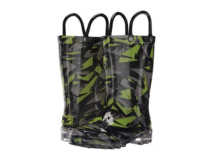Western Chief Kids Lighted Rain Boots (toddler/little Kid) (scatter Camo) Boys Shoes