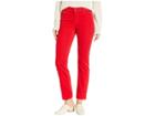 Lauren Ralph Lauren Petite Premier Corduroy Straight Skinny Pants (lacquer Red) Women's Casual Pants
