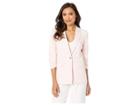 Calvin Klein Cotton Scrunch Sleeve Jacket (rose) Women's Clothing