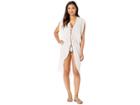 Echo Design Solid Side Cowl Cover-up (white) Women's Swimwear