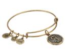 Alex And Ani Initial F Charm Bangle (rafaelian Gold Finish) Bracelet