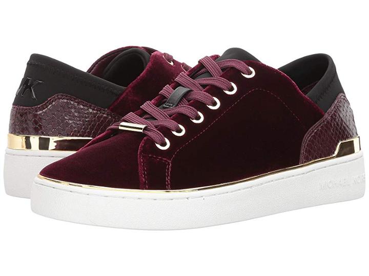 Michael Michael Kors Scout Sneaker (plum Velvet/scuba/printed Solid Snake) Women's Shoes