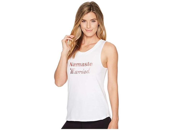 Onzie Bridal Gypsy Tank Top (white) Women's Workout