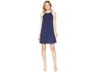 Michael Michael Kors Solid Chain Halter Dress (true Navy) Women's Dress