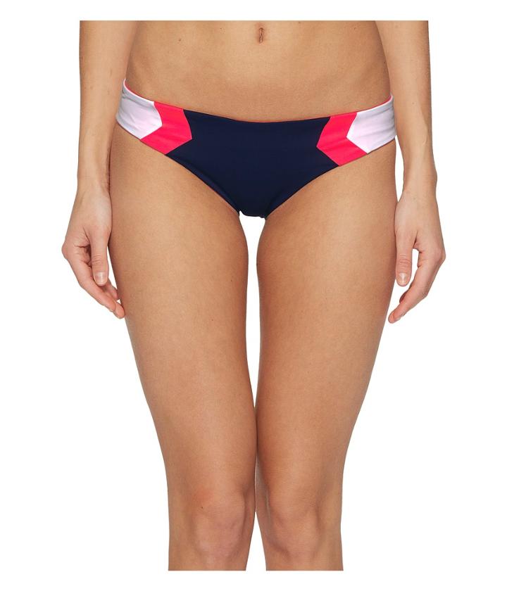 L*space Color Block Barracuda Classic Bottom (midnight Blue/pink) Women's Swimwear
