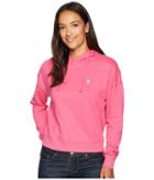 U.s. Polo Assn. Hoodie Sweatshirt (shocking Poppy) Women's Sweatshirt