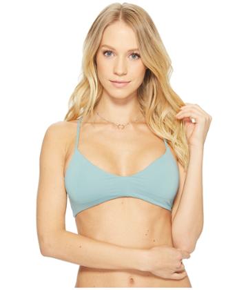O'neill Salt Water Solids Bikini Top (aqua Haze) Women's Swimwear