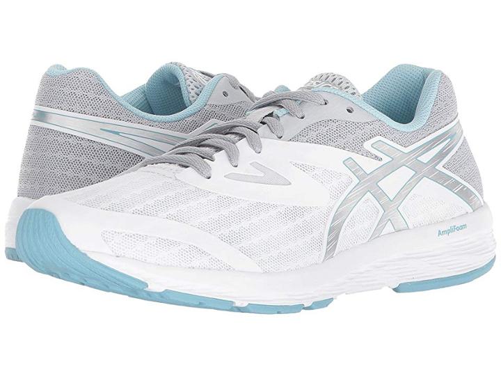 Asics Amplica (white/silver/porcelain Blue) Women's Running Shoes