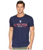 U.s. Polo Assn. Uspa Medium Chest Crew Tee (classic Navy) Men's Short Sleeve Pullover