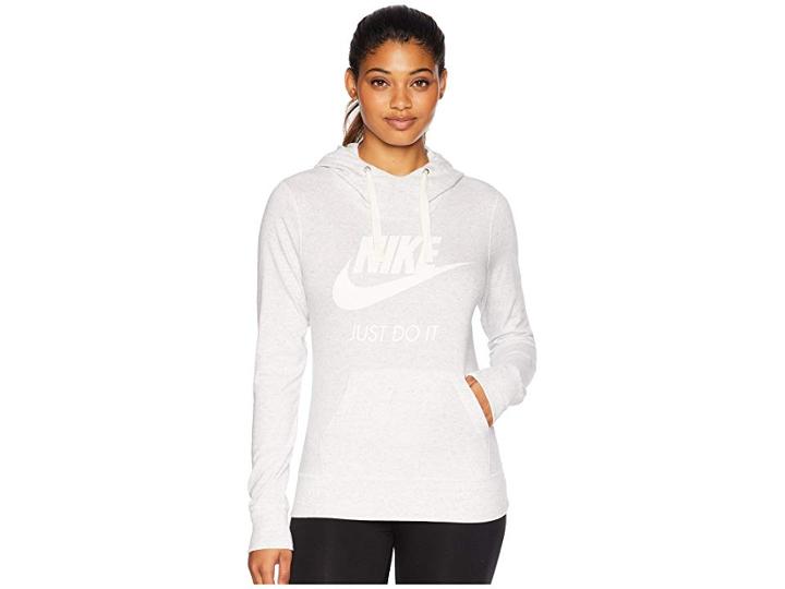 Nike Sportswear Gym Vintage Hbr Hoodie (birch Heather/sail) Women's Sweatshirt