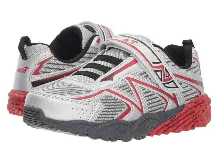 Avia Kids Avi-force Ii (little Kid/big Kid) (chrome Silver/classic Red/black/iron Grey) Kid's Shoes