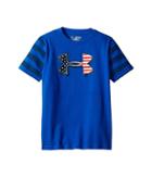 Under Armour Kids Big Logo Flag Short Sleeve Tee (big Kids) (ultra Blue/blackout Navy) Boy's T Shirt