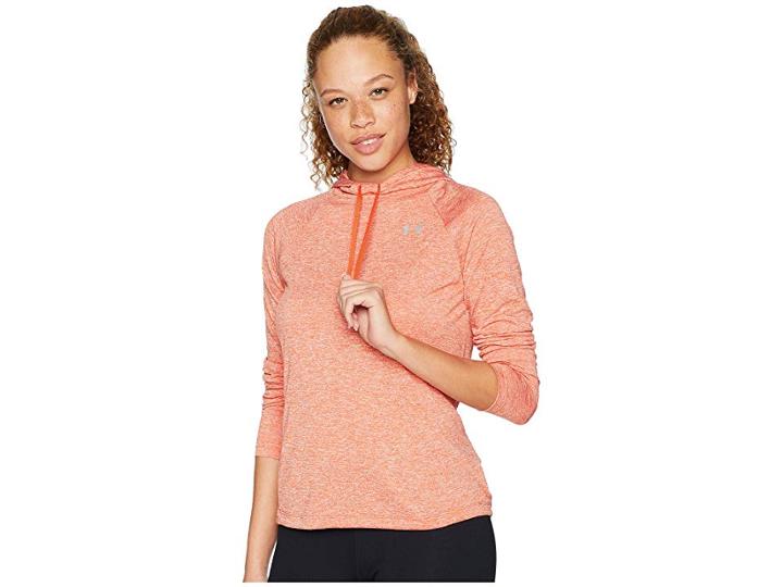 Under Armour Tech Long Sleeve Twist Hoodie (after Burn/after Burn/metallic Silver) Women's Sweatshirt