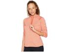 Under Armour Tech Long Sleeve Twist Hoodie (after Burn/after Burn/metallic Silver) Women's Sweatshirt