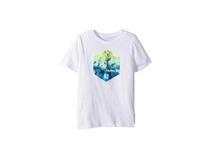 Hurley Kids Watercolor Premium Tee (big Kids) (white) Boy's T Shirt