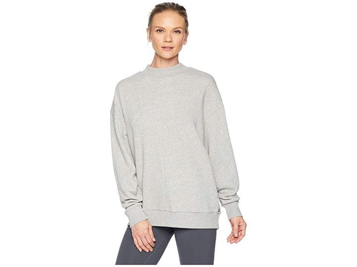 Reebok Elevated Elements Crew (medium Grey Heather) Women's Clothing