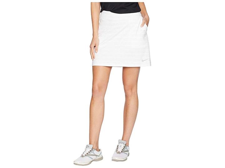 Nike Golf Dry Skort Knit 16.5 Print (white/gunsmoke/flint Silver) Women's Skort