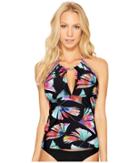 La Blanca Your Number One Fan Hi-neck Tankini (multi) Women's Swimwear