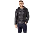 Kenneth Cole New York Double Chest Pocket Puffer With Hood Jacket (black) Men's Coat
