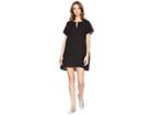 Allen Allen Solid Boxy Pullover Dress (black) Women's Dress