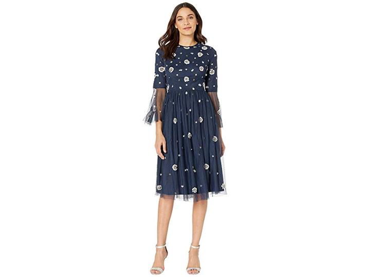 Juicy Couture Embellished Mesh Dress (regal) Women's Dress