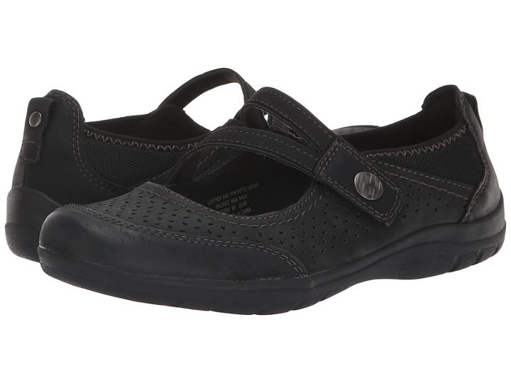 Earth Origins Tiffany (black Vintage Leather) Women's Flat Shoes