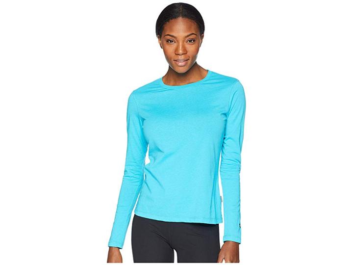 White Sierra Bug Free Jersey Tee (lagoon) Women's Long Sleeve Pullover