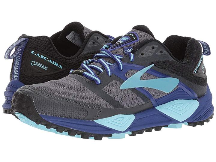 Brooks Cascadia 12 Gtx(r) (black/ebony/clematis Blue) Women's Running Shoes