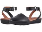 Fitflop Cova Closed Toe Sandals (black Leather) Women's Sandals