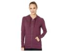 Champion Heathered Jersey Jacket (dark Berry Purple Heather) Women's Coat