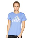 Adidas Badge Of Sport Camo Print Tee (real Lilac) Women's T Shirt