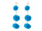 Vanessa Mooney The Dragnet Pom Poms Earrings (blue) Earring