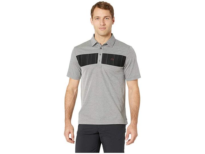 Travismathew Rollins Polo (heather Black) Men's Short Sleeve Knit