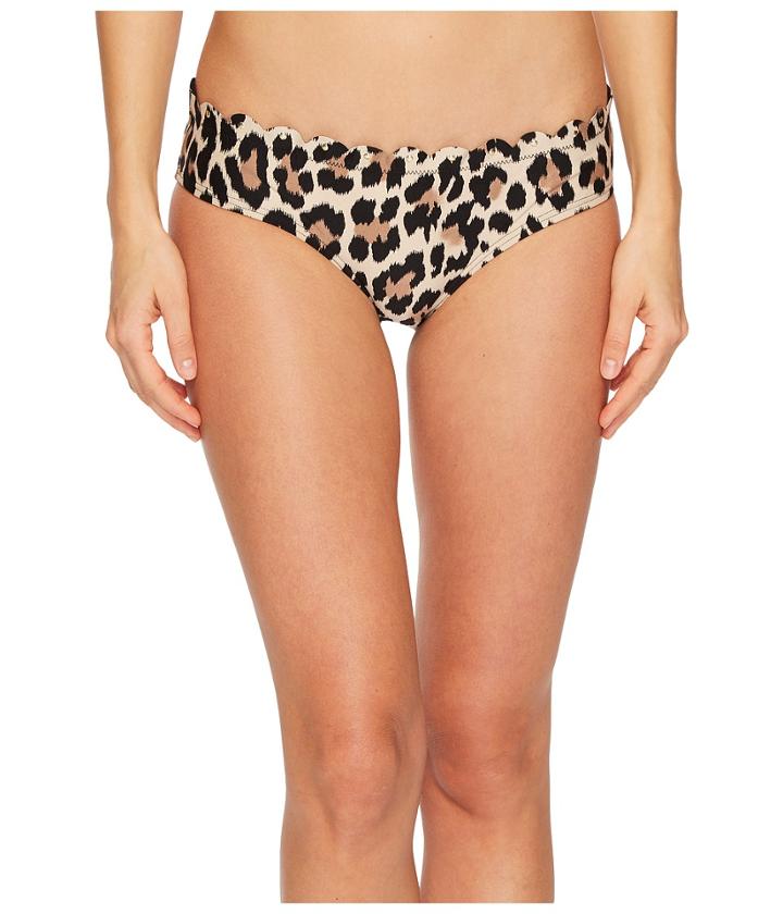 Kate Spade New York Crystal Cove #70 Scalloped Hipster Bikini Bottom (black) Women's Swimwear