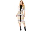 Juicy Couture Lurex Stripe Lightweight Cardigan (burnt Rose Lurex Stripe) Women's Sweater