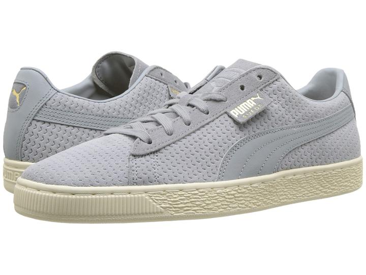 Puma Suede Classic Perforation (quarry/whsiper White) Men's Lace Up Casual Shoes