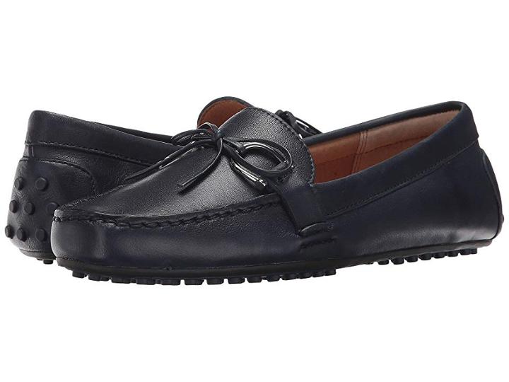 Lauren Ralph Lauren Briley Moccasin Loafer (modern Navy Super Soft Leather) Women's Shoes