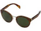 Prada 0pr 05ts (light Havana/striped White/green) Fashion Sunglasses