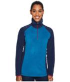 Columbia Glacialtm Fleece Iii 1/2 Zip (phoenix Blue/collegiate Navy/dark Raspberry) Women's Coat
